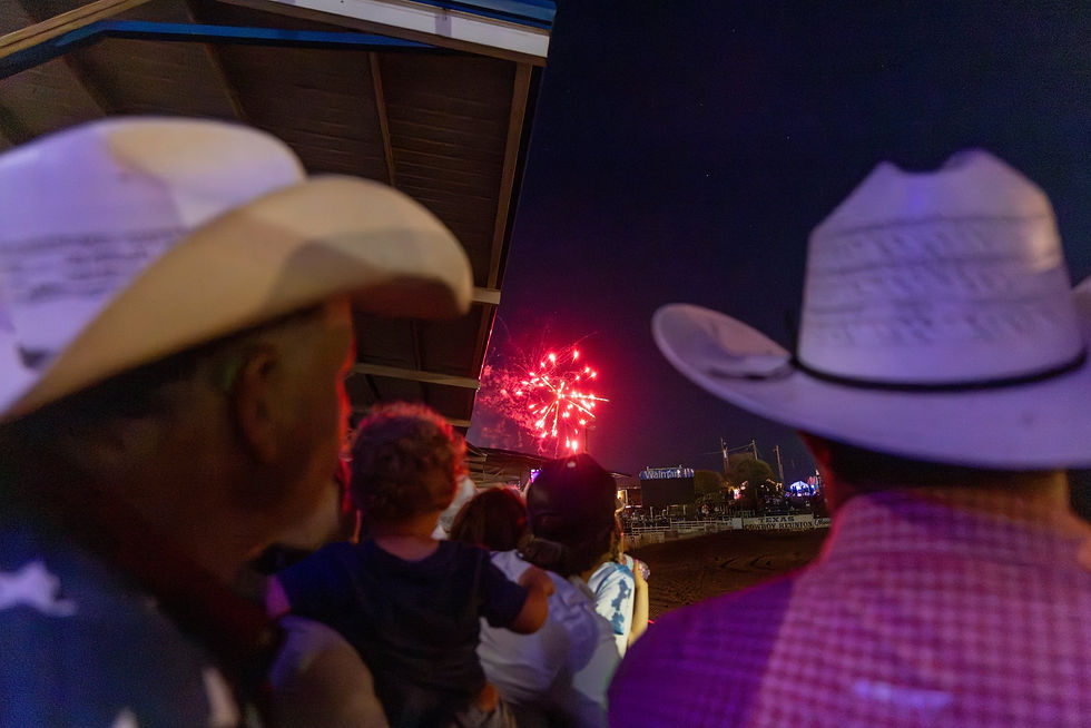 Fireworks at the Texas Cowboy Reunion Rodeo