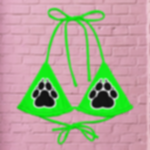 green paw bikini top