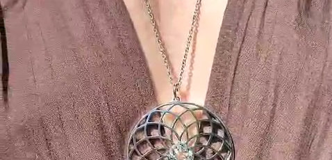 Krystal Lotus of Life Silver Necklace