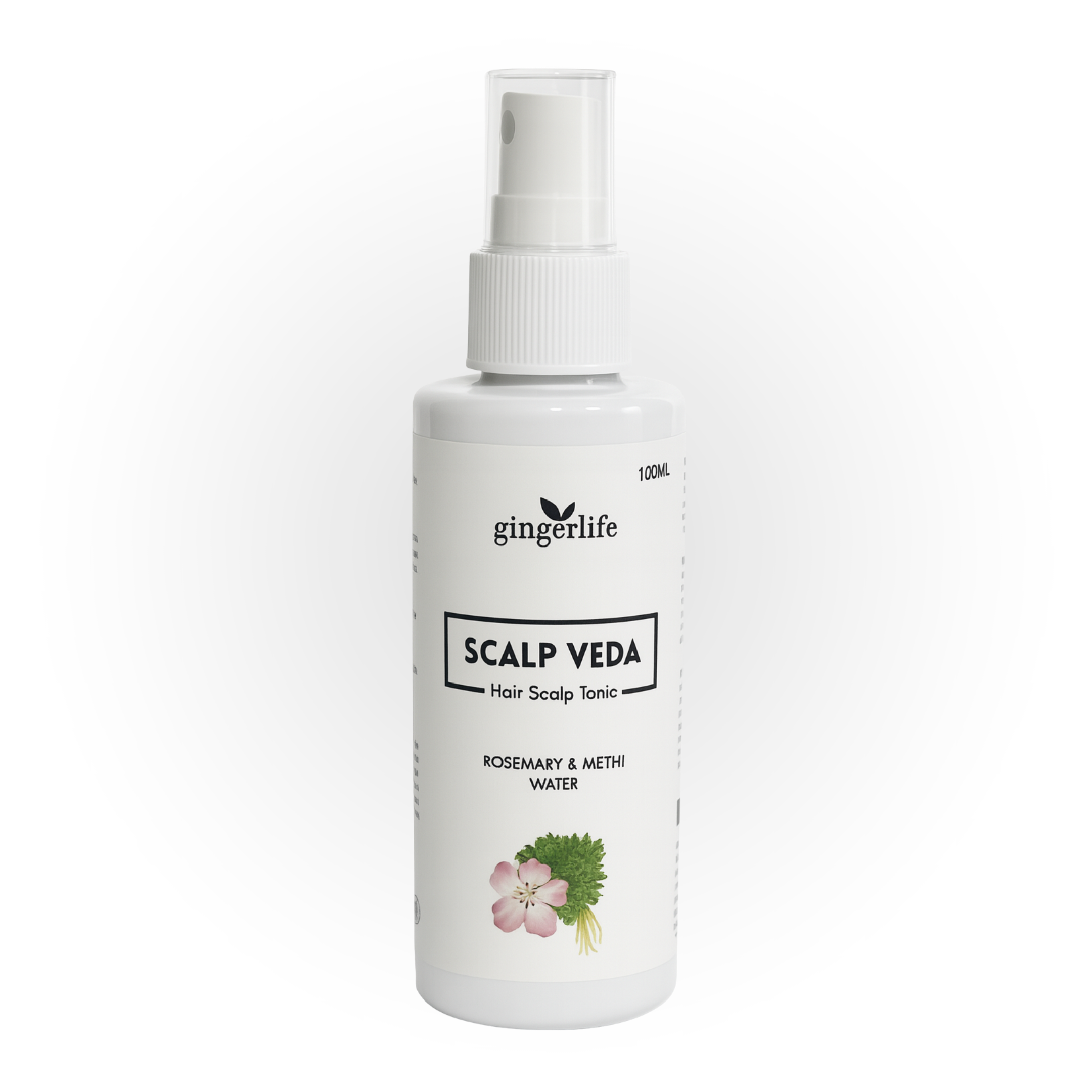 Gingerlife Scalp Veda Hair Scalp Tonic | Rosemary, Methi, Bhringraj & Shikakai |
