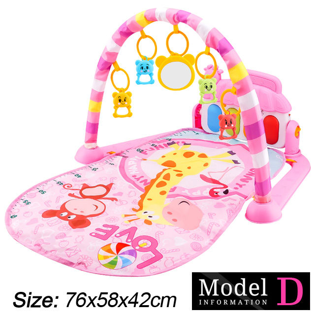 Thumbnail: Baby Fitness Stand Music Play Gym Activity Toys Newborn Piano Crawling Blanket P