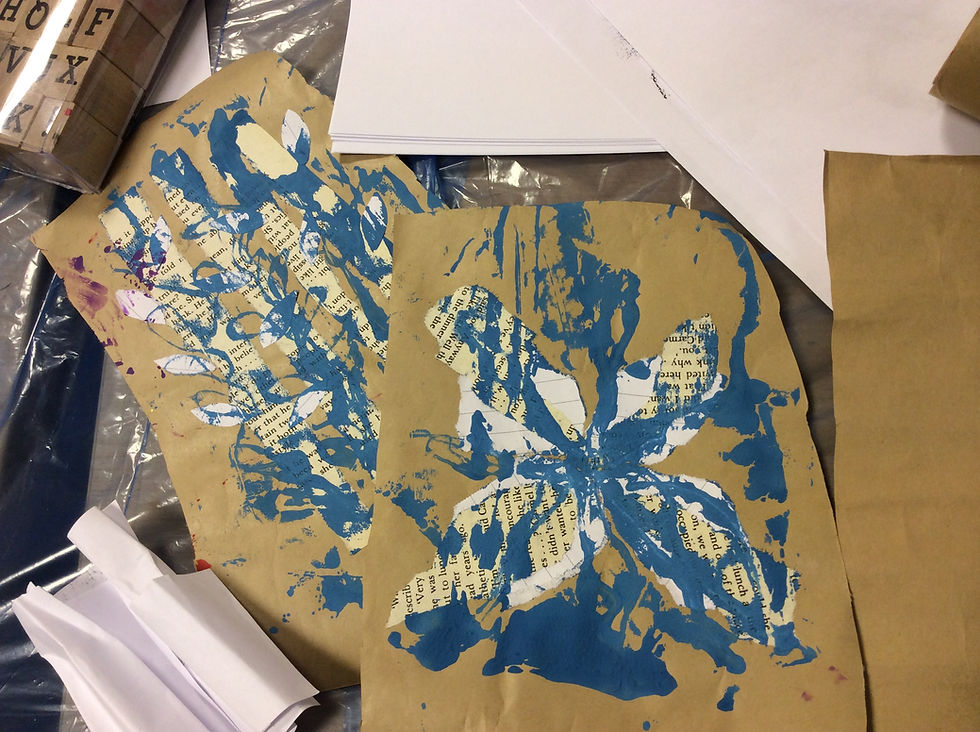 Collage and monoprints