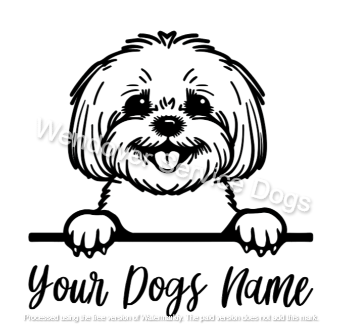 Peeking Dog Decals Breeds B-M