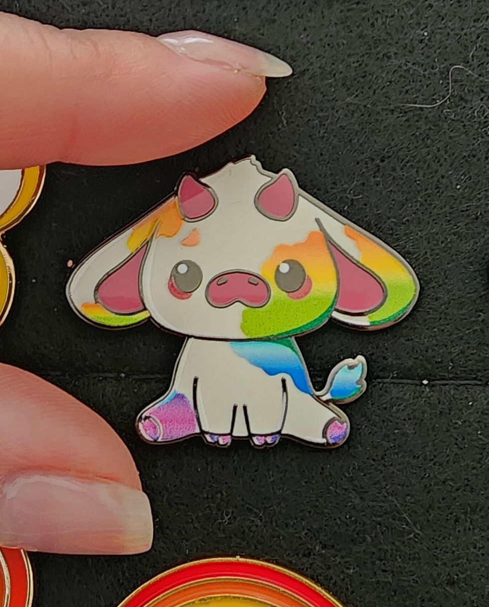 Thumbnail: Cow Adorable Enamel Pin