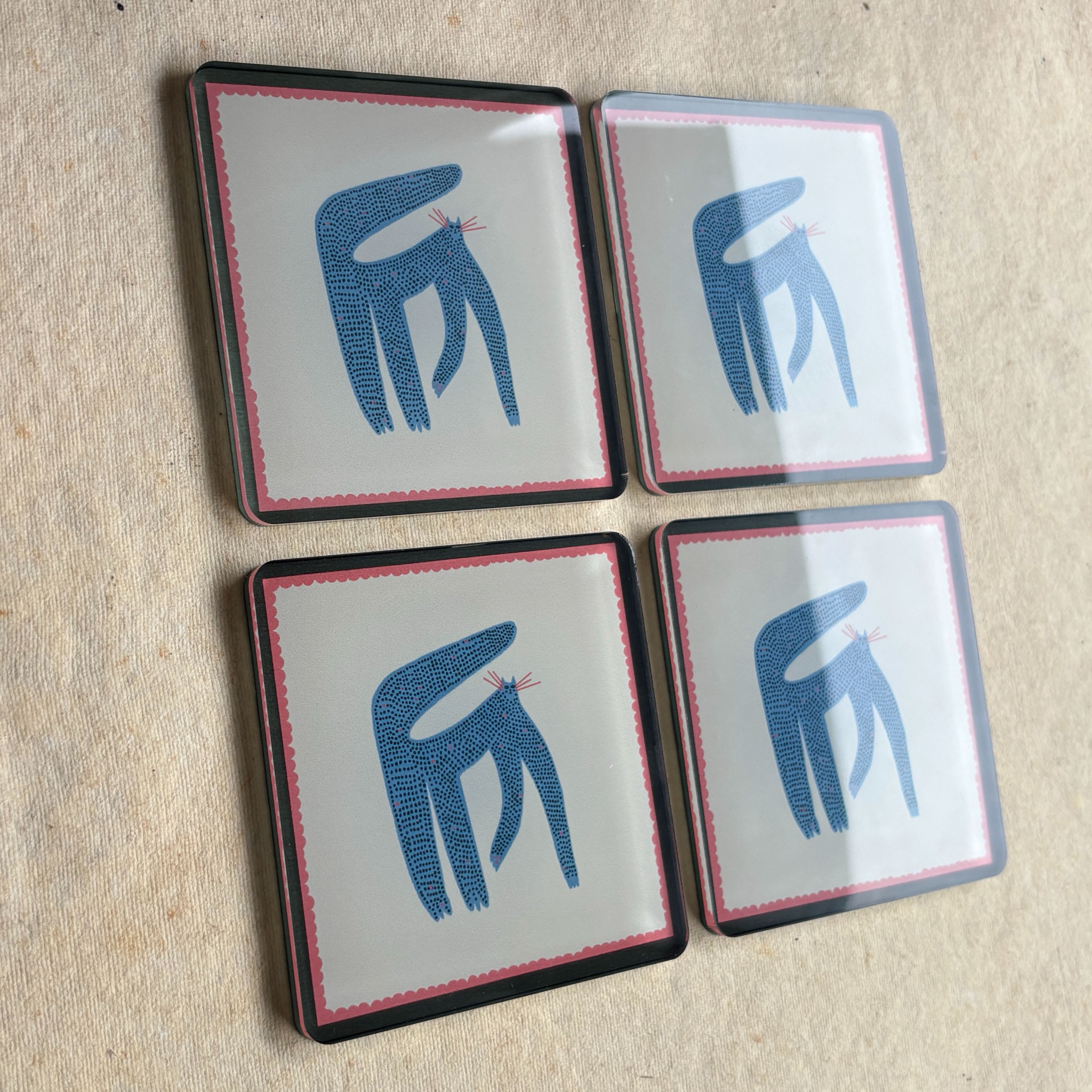 Stargazing Cat (Set of 4)