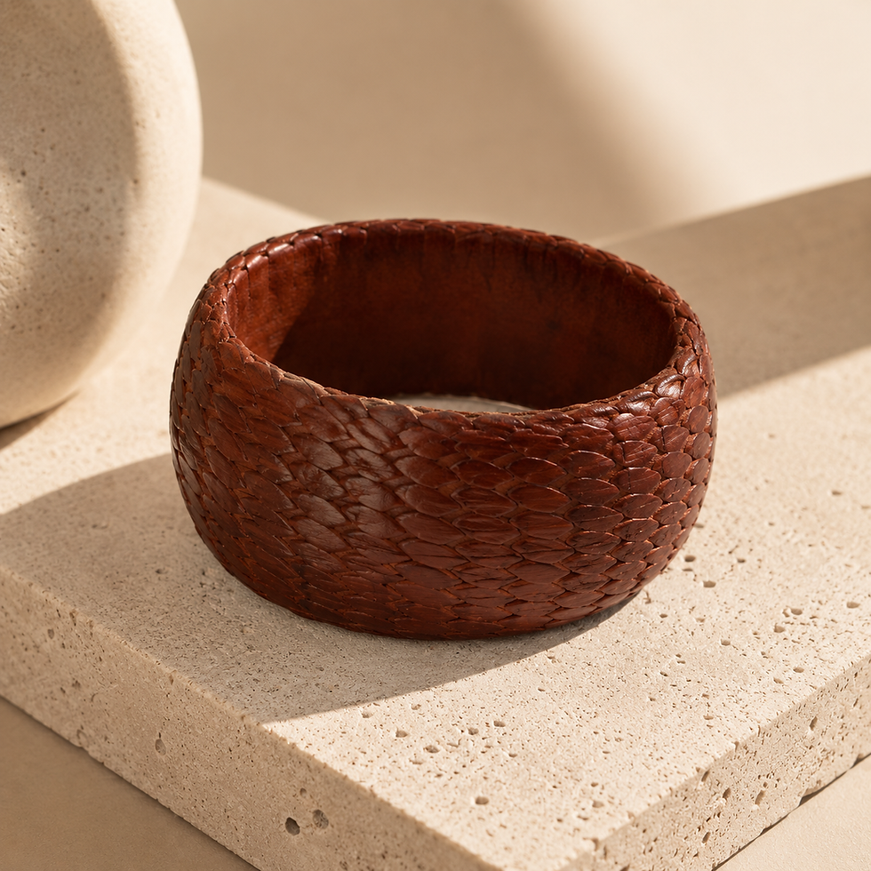 Thumbnail: Leather Scale Bangle