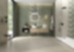 Eleganza beige tile room setup