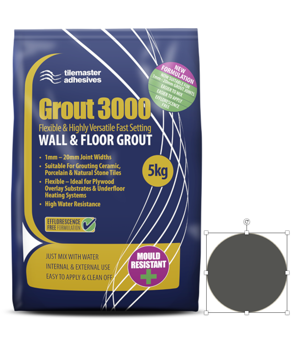 Tilemaster Charcoal Grout 3000 5kg bag