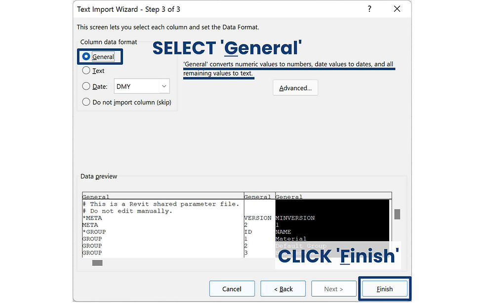 How to change the parameter in Excel