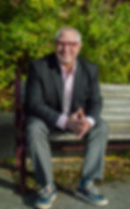 Bryan Rutberg sitting on a bench