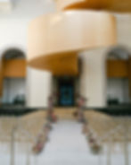 Winding stairs of Art gallery of Ontario dressed up for a wedding