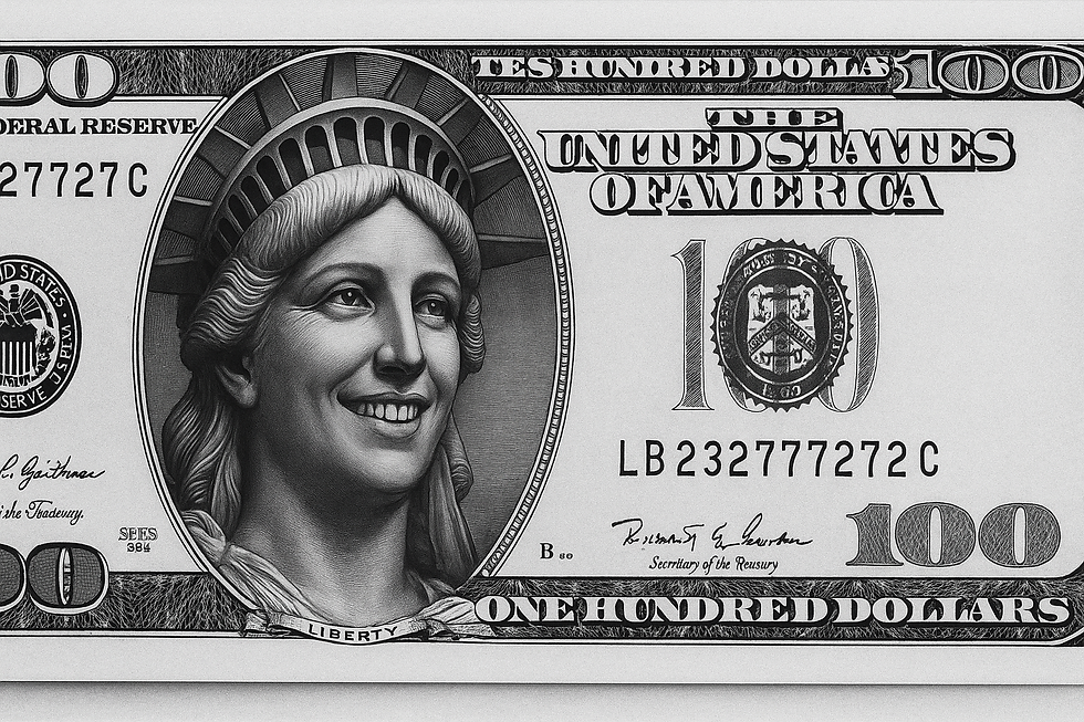 lady Liberty replacing franking in the 100 dollar bill