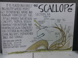 model + presentation board