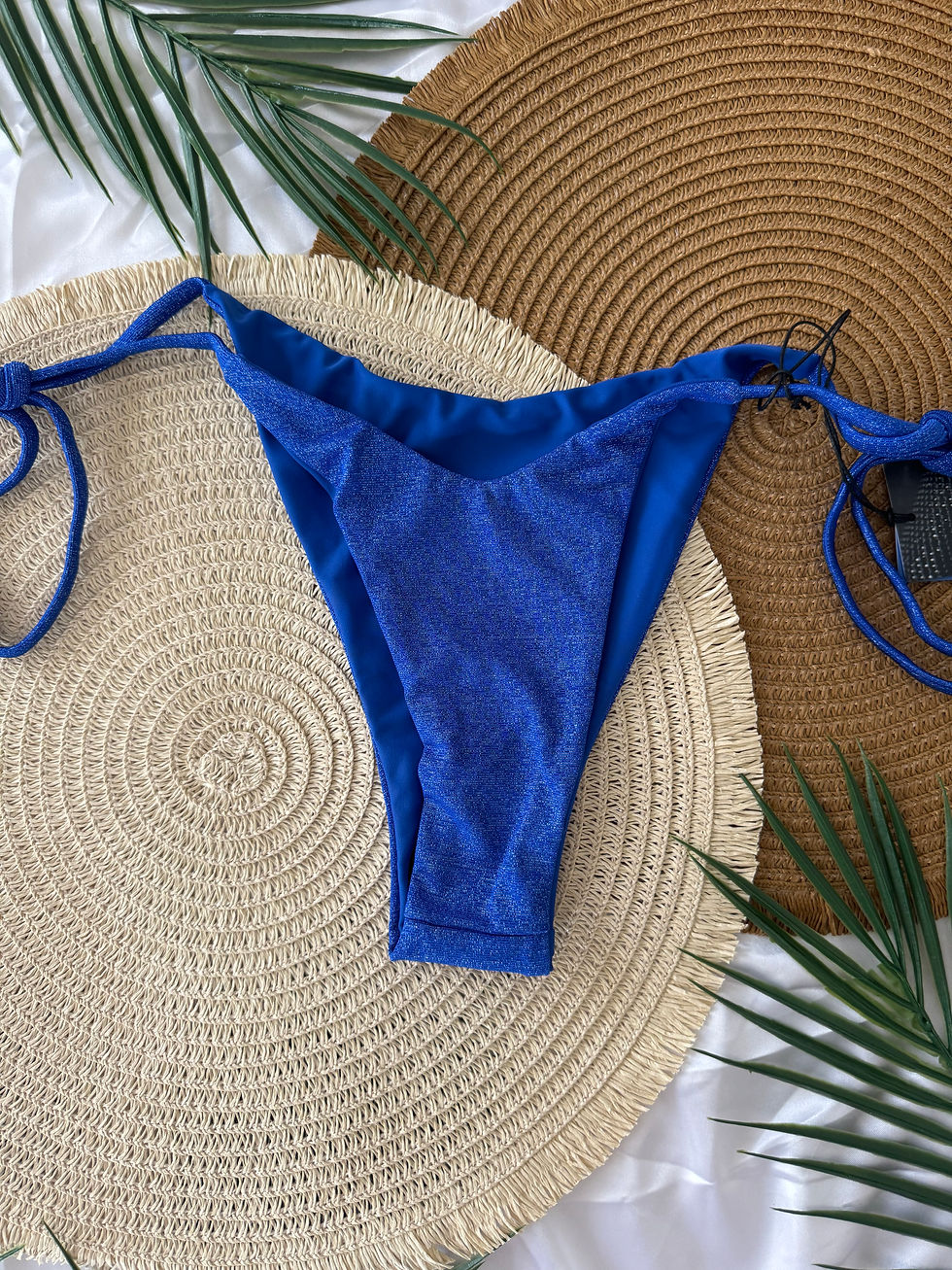 Thumbnail: Royal blue BULA DOUBLE STRAP TOP bikini bottom