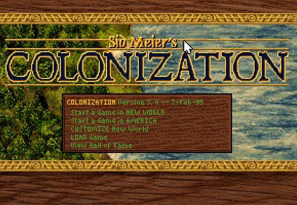 Colonization, PC, Sid Meier, menu