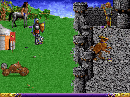 Heroes of Might and Magic, A Strategic Quest, New World Computing, siege battle, gif