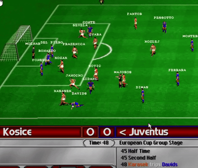 Football Manager 98, Ultimate Soccer Manager 98, PC, goal, gif