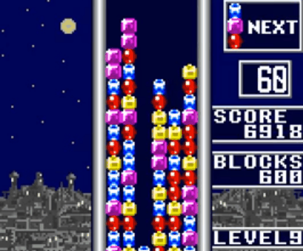 Columns, Game Gear, magic tile, gif