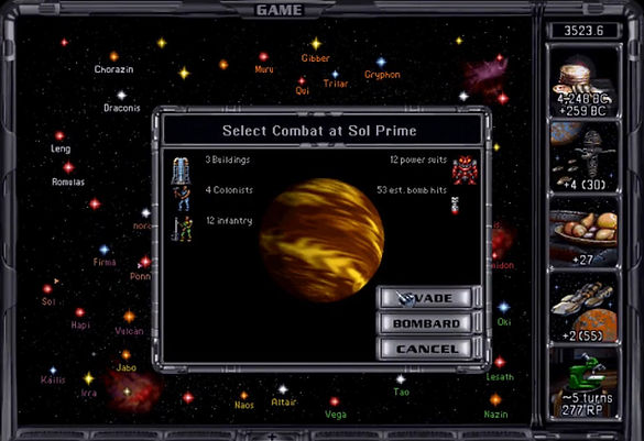 Master of Orion II, PC, DOS, MicroProse, attack
