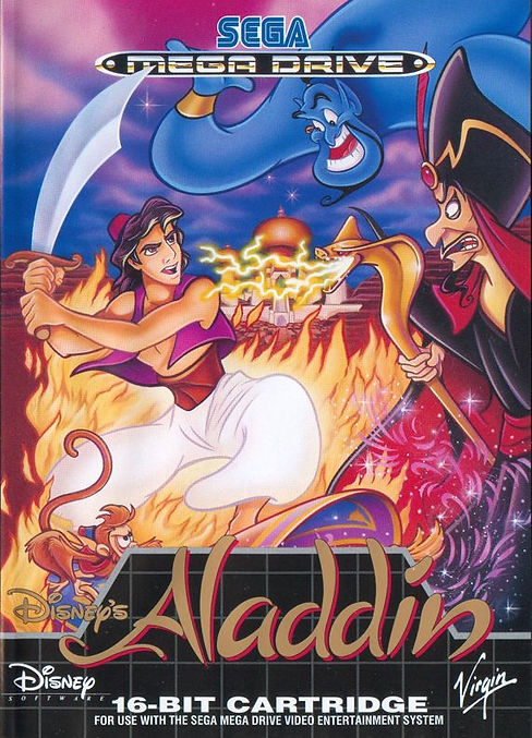 Aladdin, Mega Drive, SEGA, Virgin Games, cover