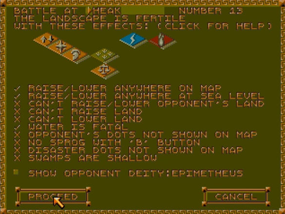 Populous II, Two Tribes, Mega Drive, Bullfrog, Electronic Arts