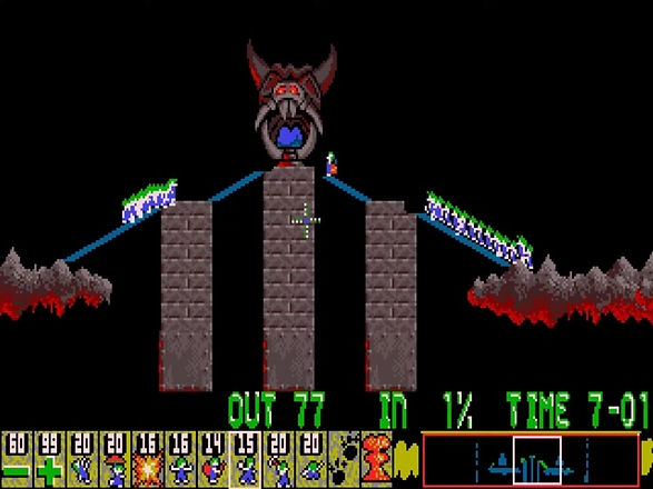 Lemmings, DOS, Atari ST, demon gate