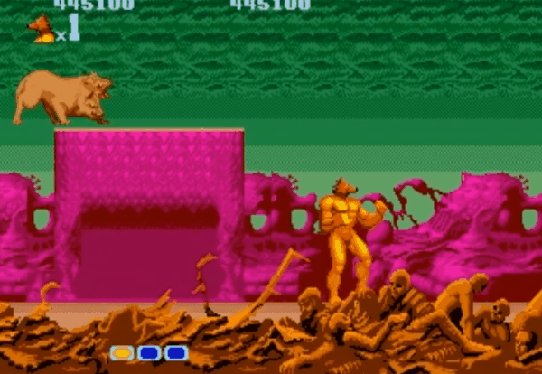 Altered Beast, Mega Drive, Golden Wolf, Gif