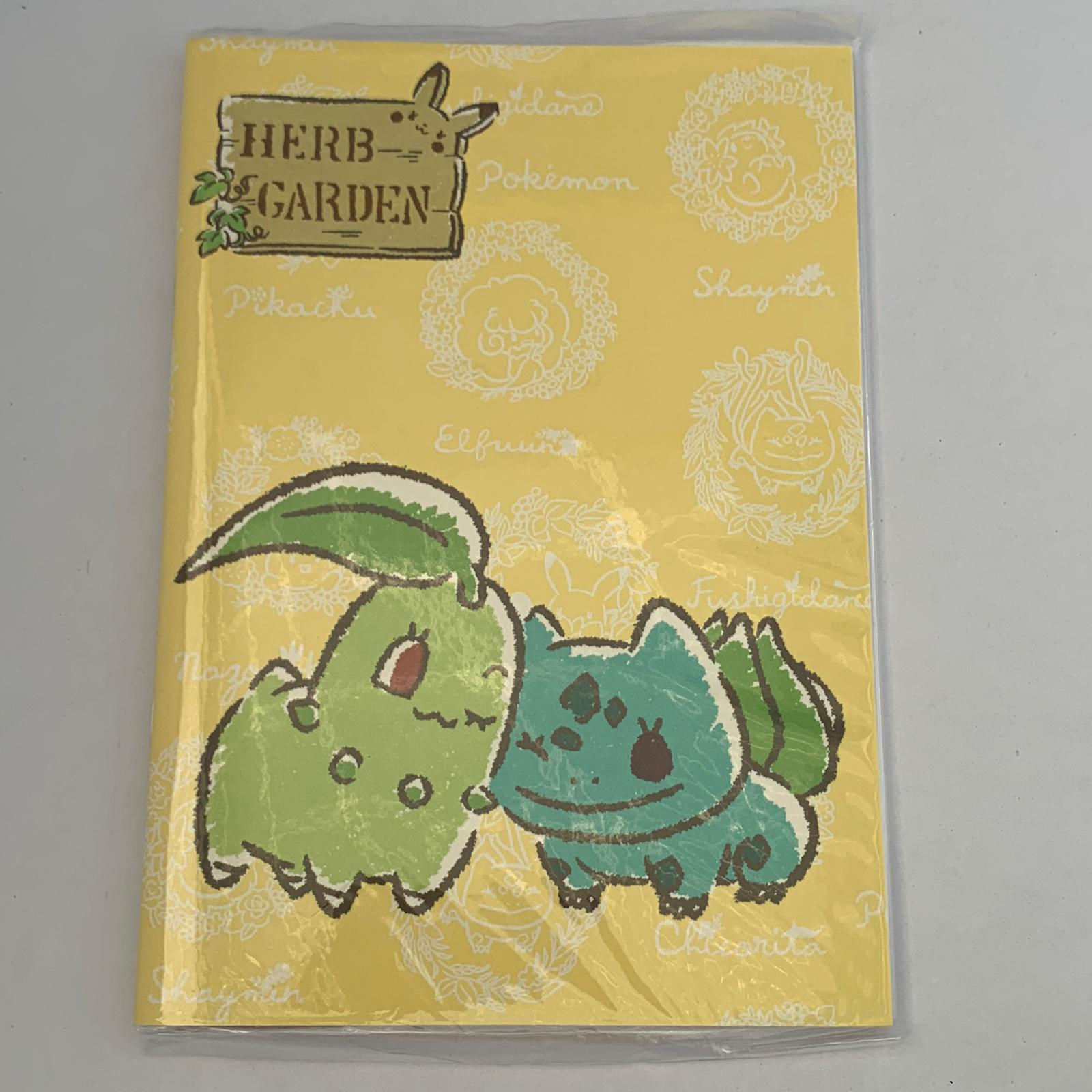 Herb Garden Chikorita 菊草葉 Bulbasaur 奇異種子 A5 Size 格仔 Notebook