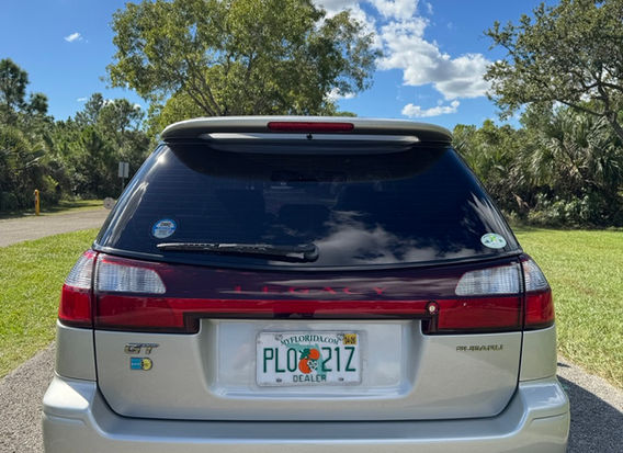 Rear of 2000 Subaru Legacy GT-B E-Tune — JDM twin-turbo AWD wagon in excellent condition.