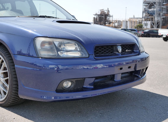 2000 Subaru Legacy GT-B E-Tune BH5 front view blue JDM wagon for sale low miles