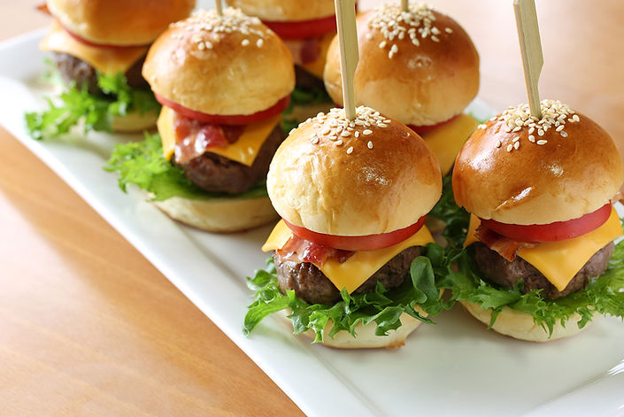 Hamburger sliders from Helga's Catering Children's Menu 2
