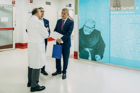 Governatore Panetta in visita presso UOC Oncologia Pediatrica del Gemelli