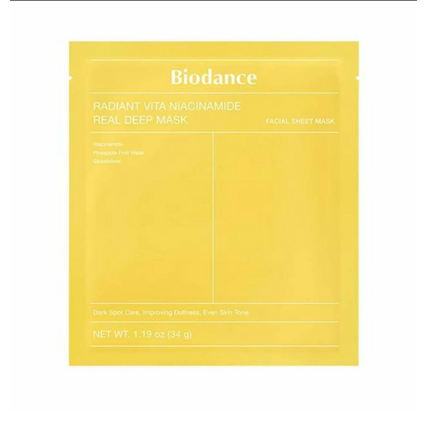 Гідрогелева маска для оживлення тьмяної шкіри BIODANCE Radiant Vita Niacinamide