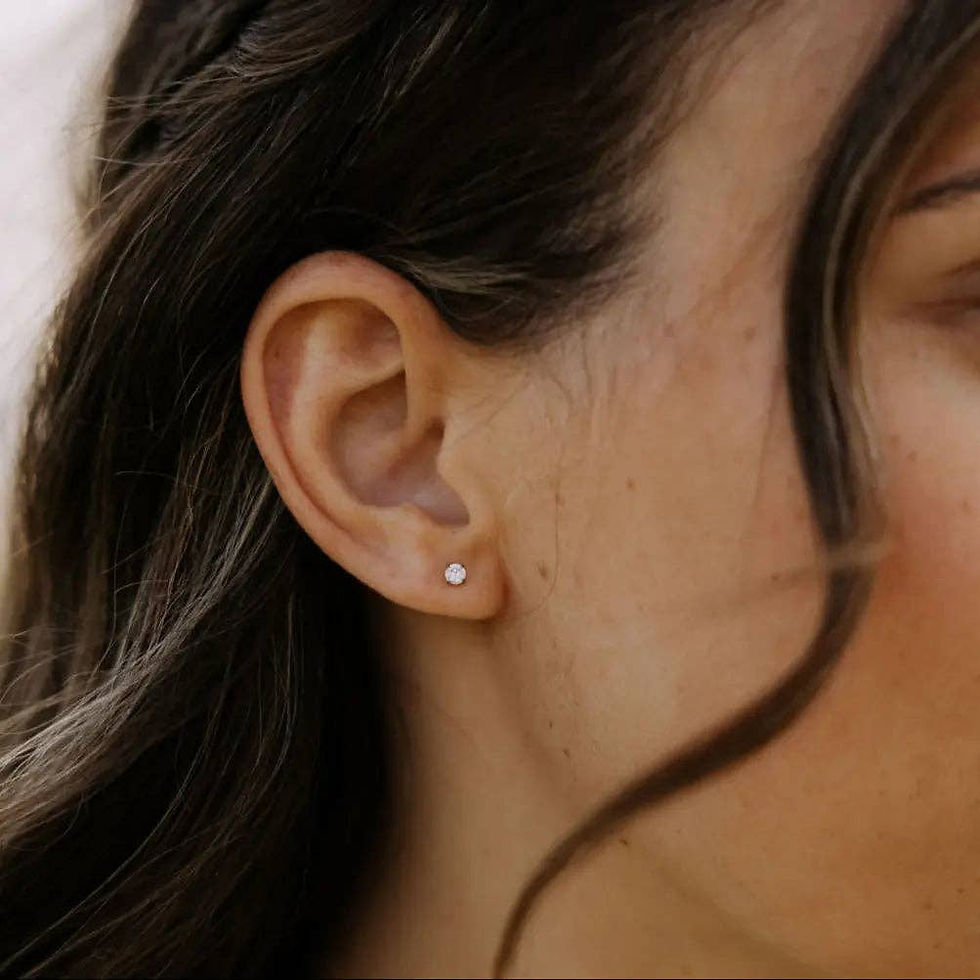 Thumbnail: Diamond Flat Back Studs: Gold