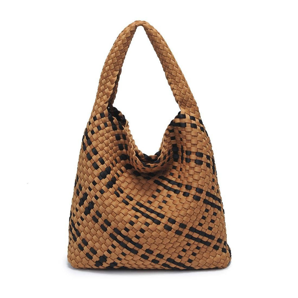 Thumbnail: Celestial Woven Neoprene Hobo: Black