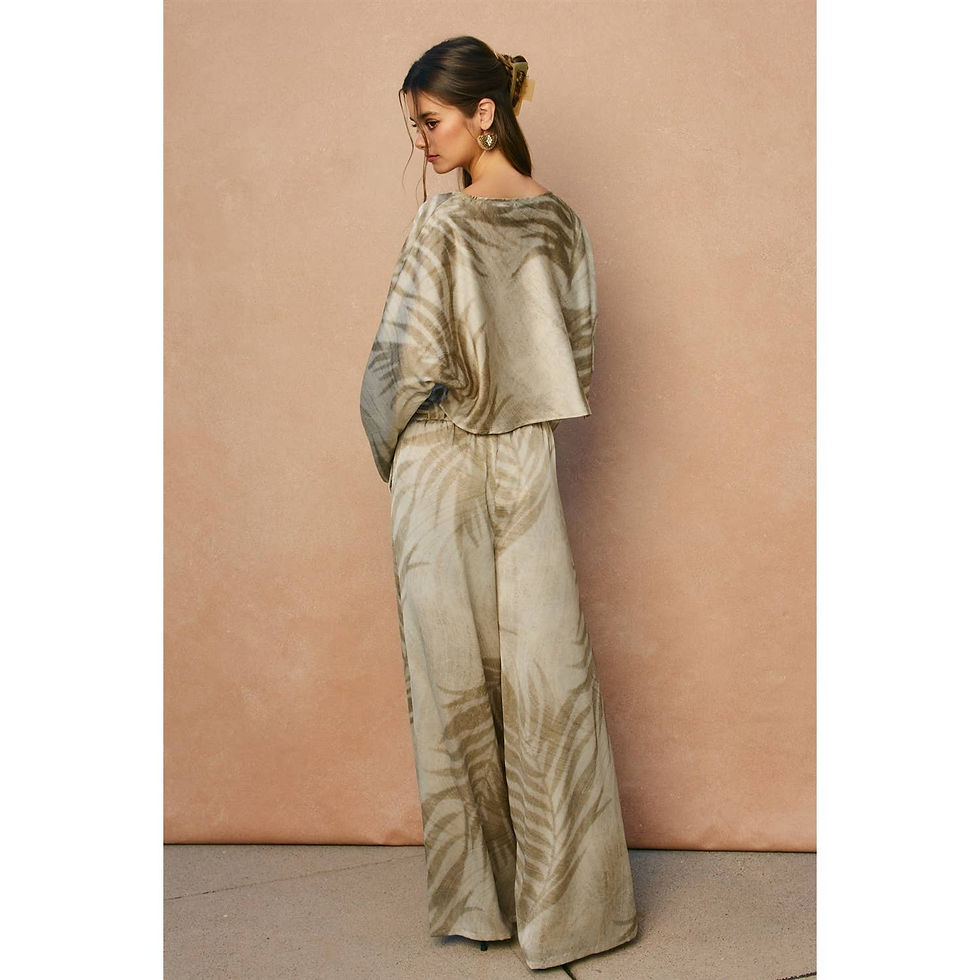 Thumbnail: Seafoam Romance Looped Belt Pants: SANDSTONE PALM