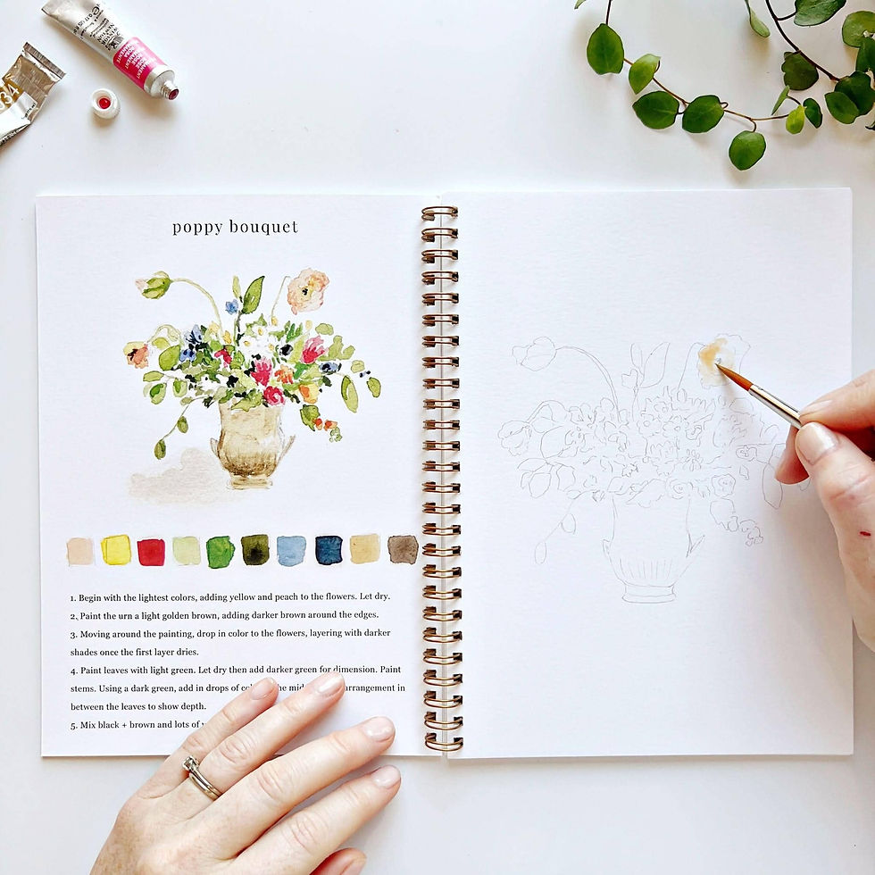 Thumbnail: Bouquets watercolor workbook