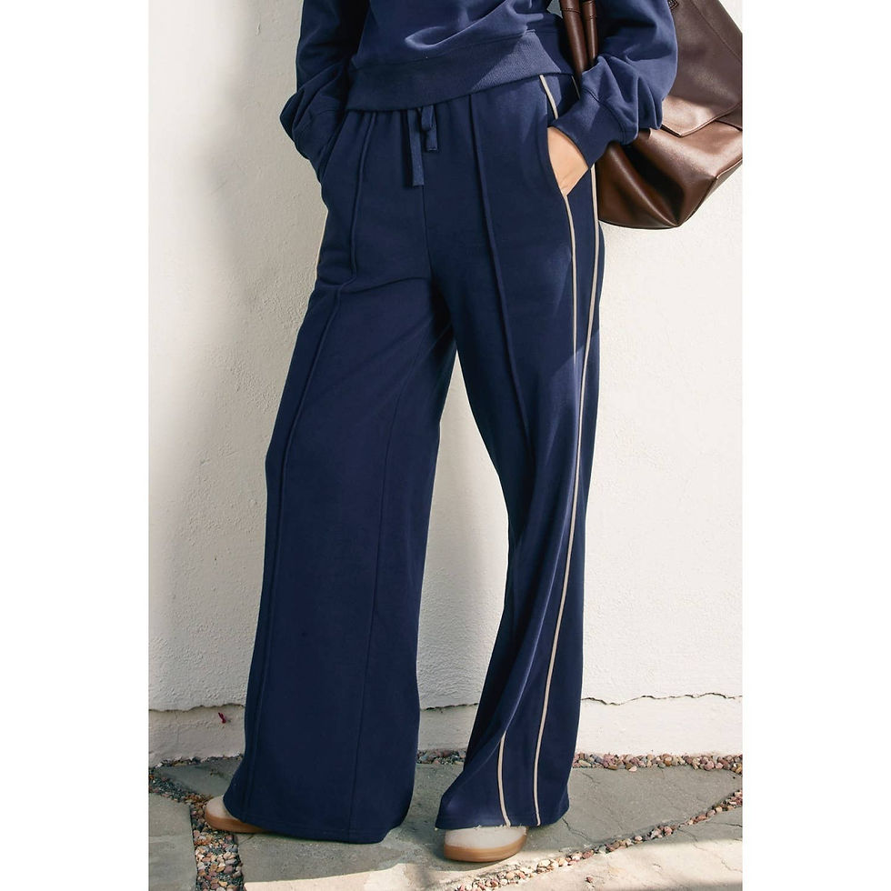 Thumbnail: Track Stripe Wide Leg Sweatpants