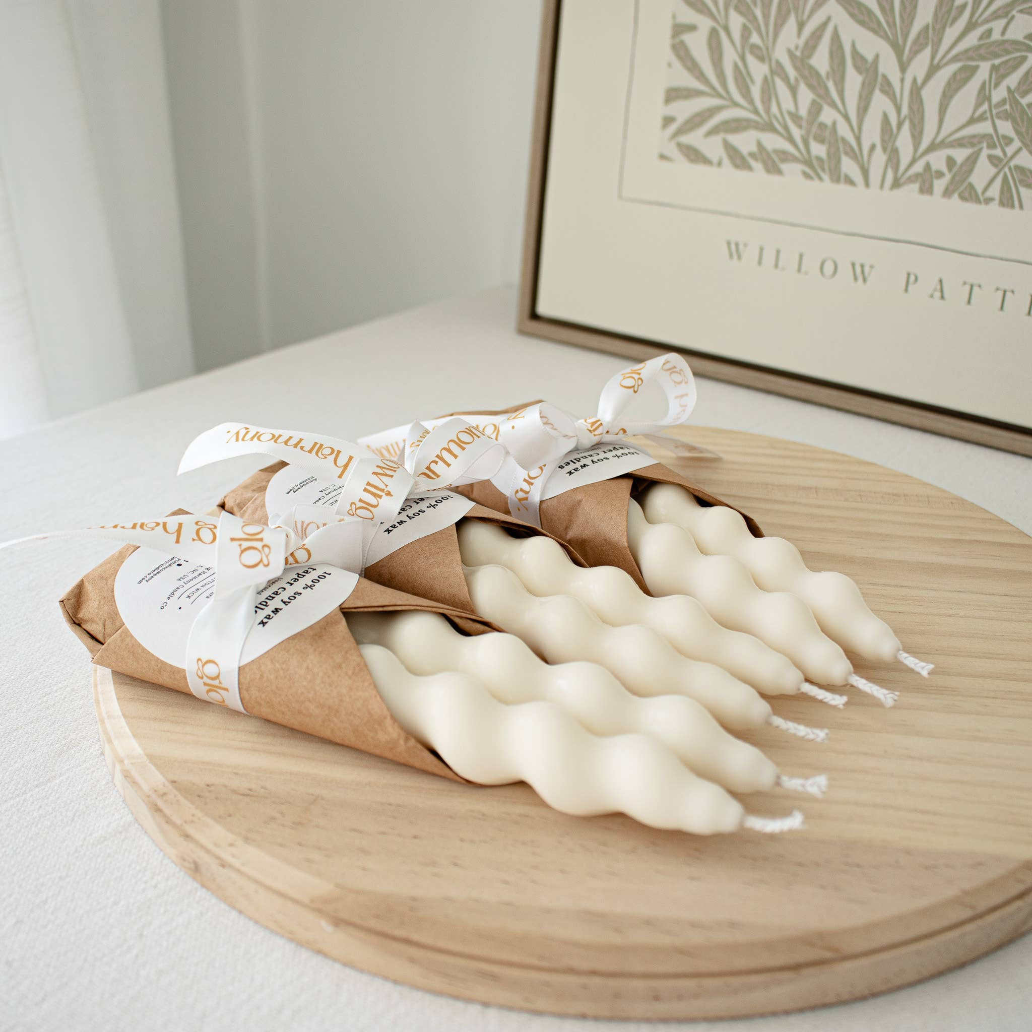 Twisted Taper Candles, Handmade Soy Wax Candles