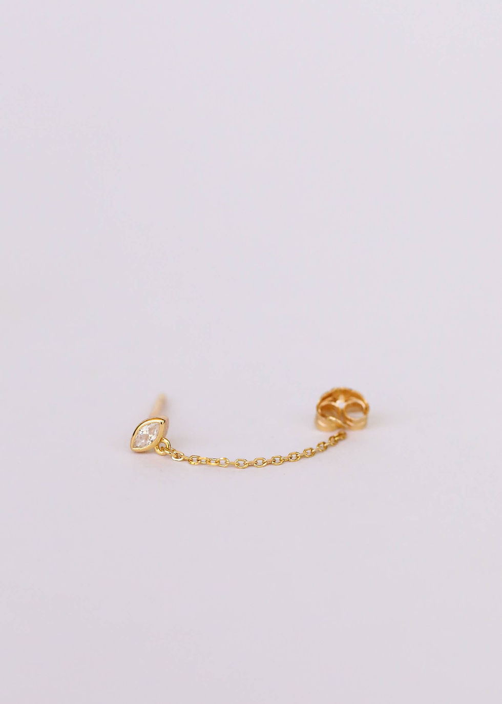 Thumbnail: Chain Huggie - Stud - Gold Earrings