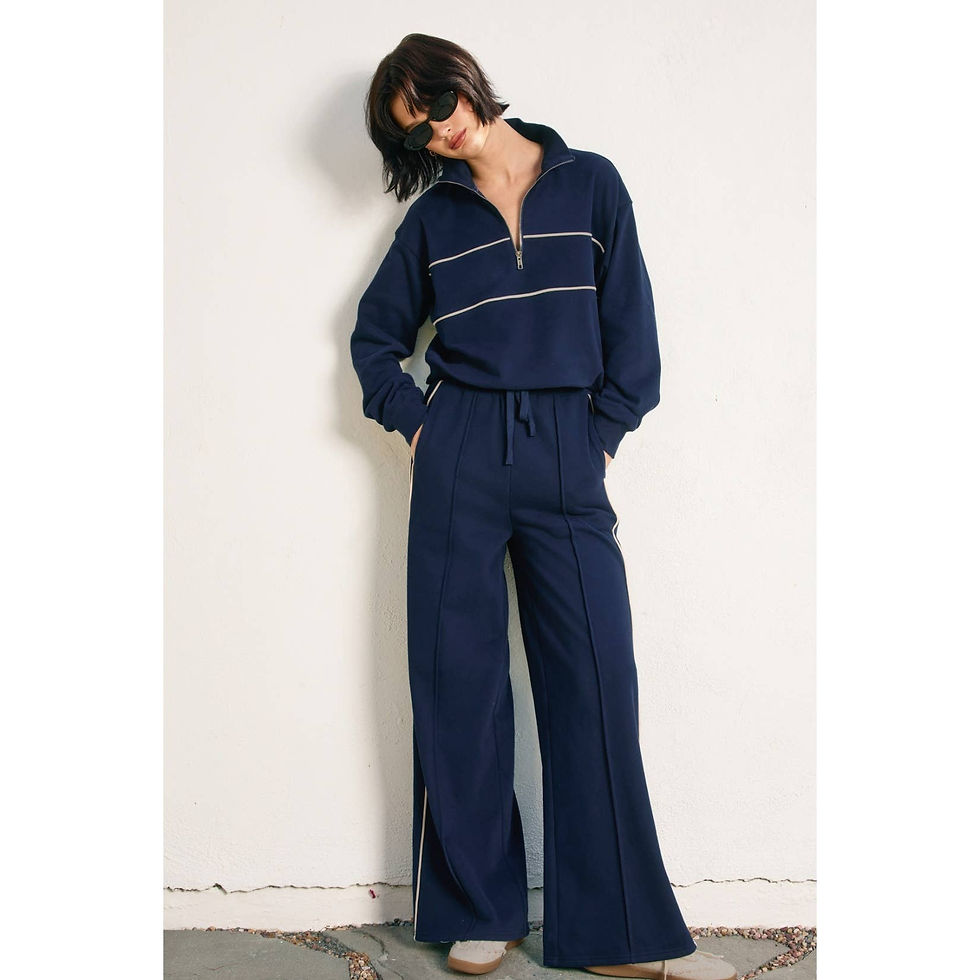 Thumbnail: Track Stripe Wide Leg Sweatpants