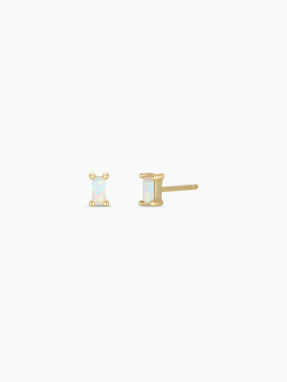 Thumbnail: Baguette - White Opal - Earrings