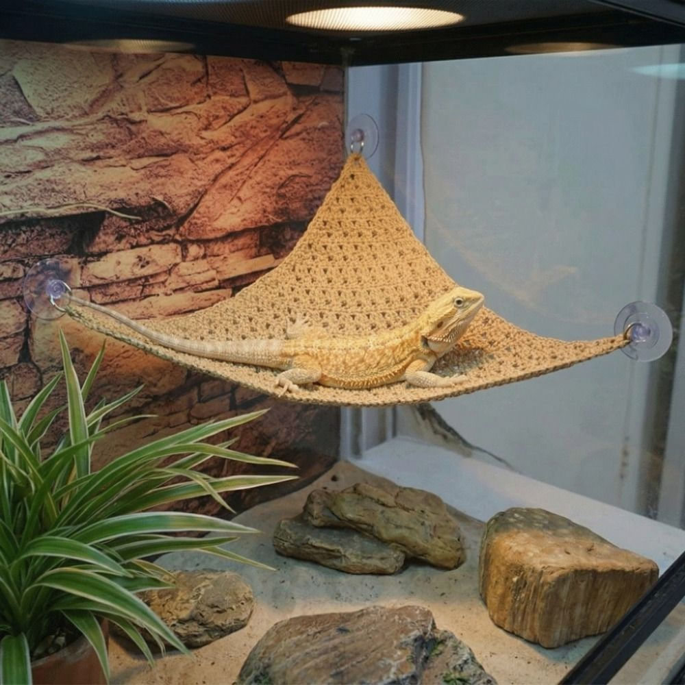 Reptile Climbing Toys Suction Cup Lizard Hammock Hanging Decorative Pet Climbing