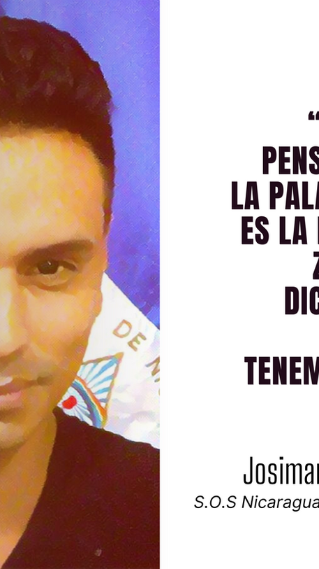 Josimar Téllez: "El temor al pensamiento y a la palabra es la horma en el zapato de la dictadura"