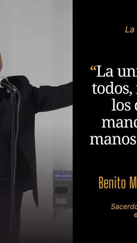 Benito Martínez: "La unidad es con todos, menos con los que han manchado sus manos de sangre"