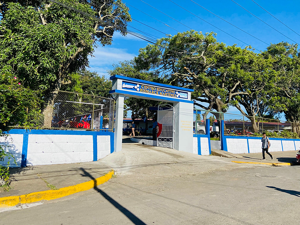 Colegio "Bismarck Martínez" en Jinotepe, Carazo, inaugurado por el Ministerio de Educación sandinista el lunes 18 de agosto de 2025 en el confiscado Centro San José | Fotografía cortesía