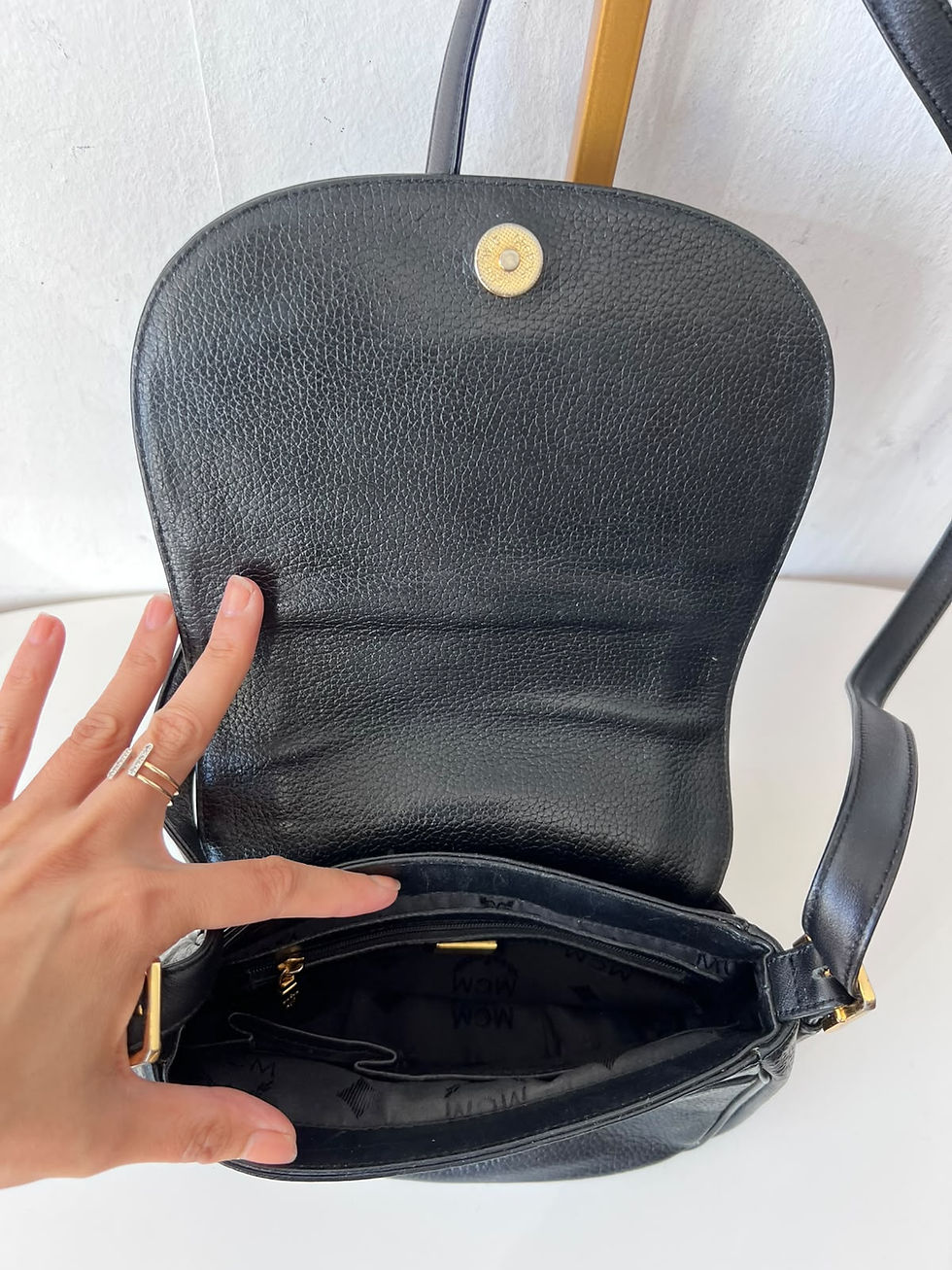 Thumbnail: MCM Black Crossbody Flap Bag