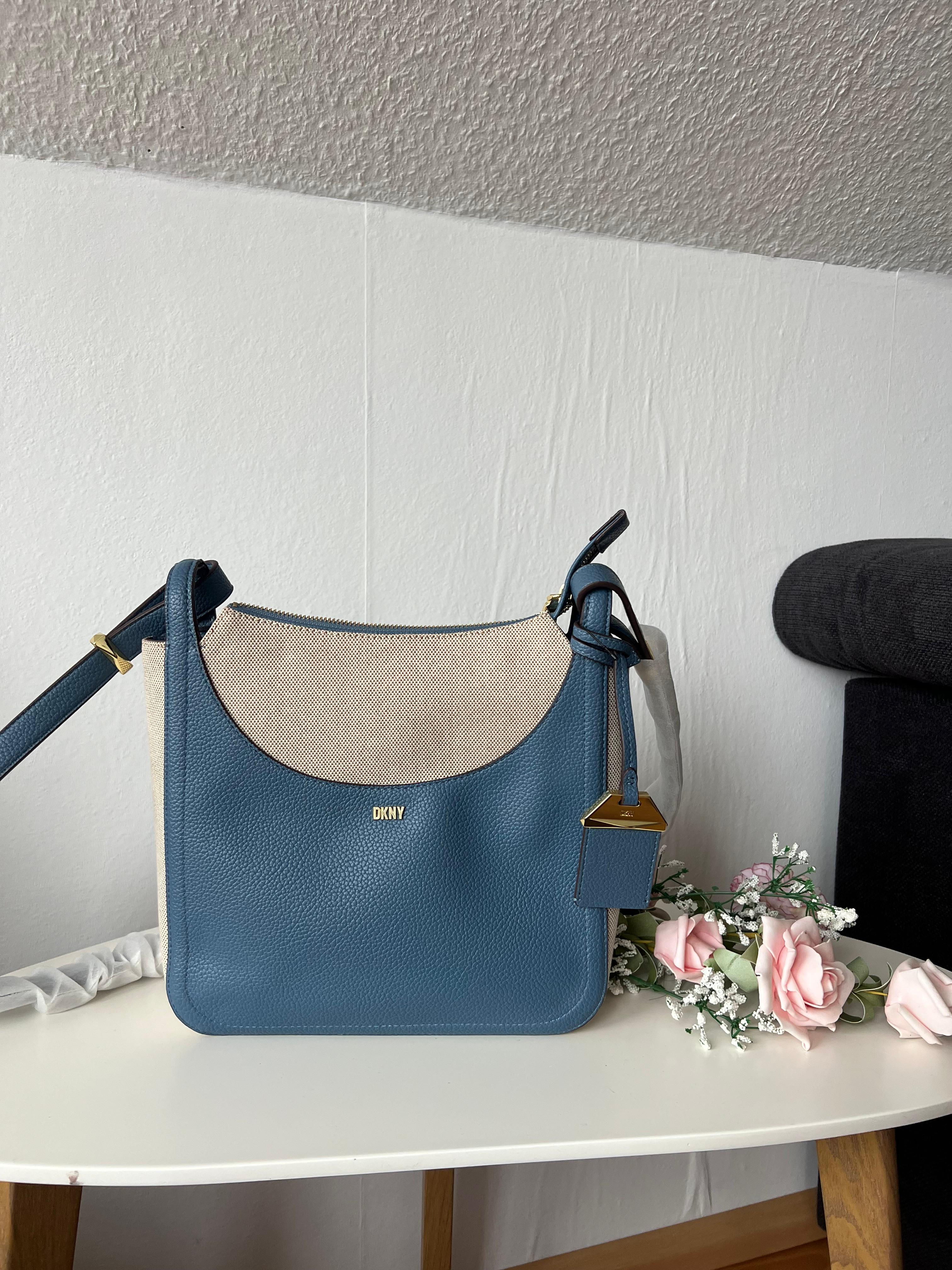 DKNY Blue & Beige Shoulder Bag