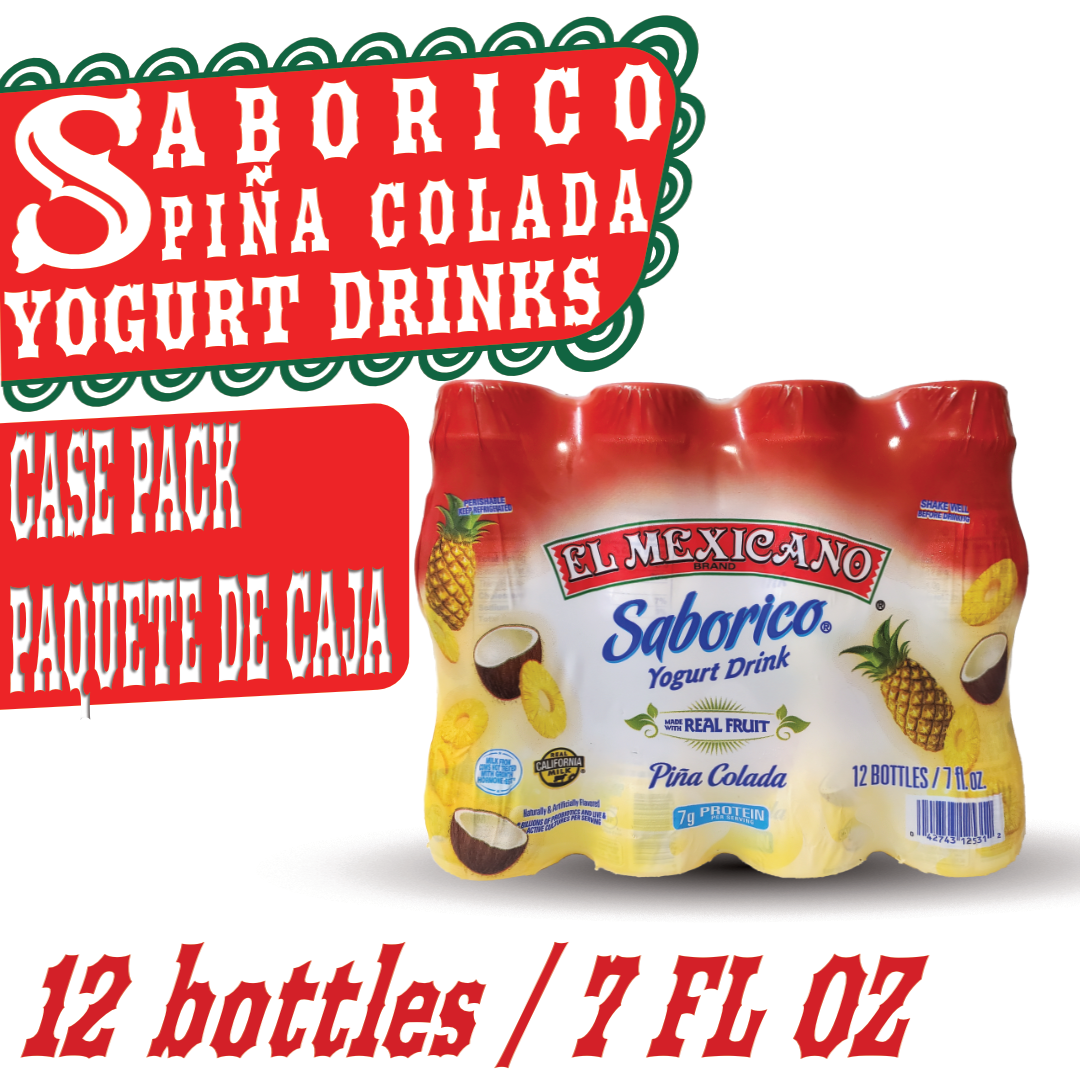 El Mexicano Saborico Piña Colada Yogurt 12 CT / 7 FL oz