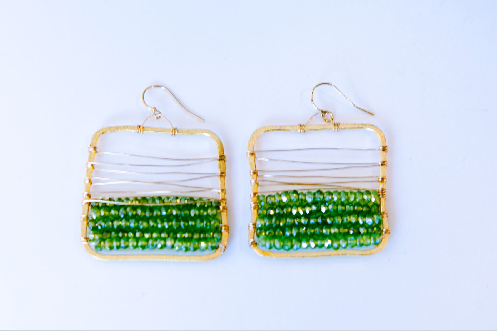 Piazza Earring (Vermeil and Peridot)